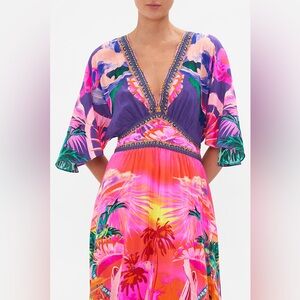 Camilla Waisted Dress With Hem Ruffle
Flight Of The Flamingo, NWT, L